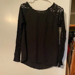 Black top with Lacey sleeves
